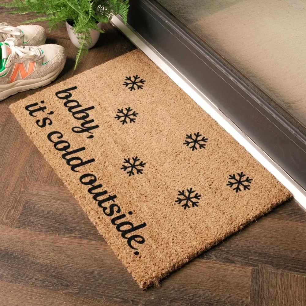 Wycieraczka ze świątecznym motywem z włókna kokosowego 40x60 cm Baby It's Cold Outside – Artsy Doormats
