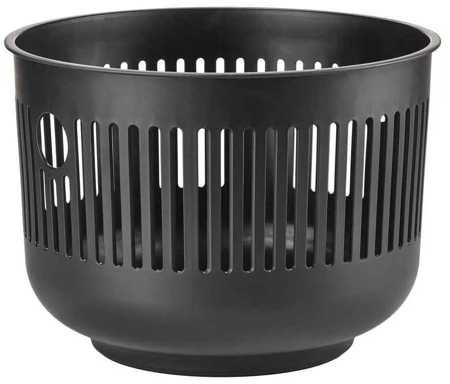 Czarny plastikowy kosz na pranie 35 l Ume – Zone