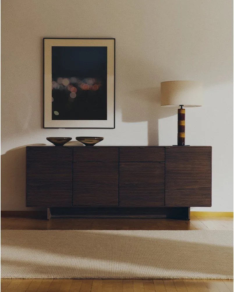 Lampa stołowa z tekstylnym kloszem (wysokość 61,5 cm) Mavran – Kave Home