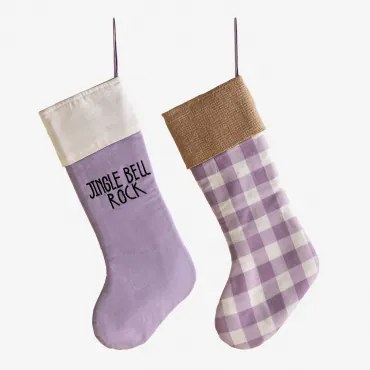 Zestaw 2 Świątecznych Skarpet Twinkle Lavanda|lavander - Sklum