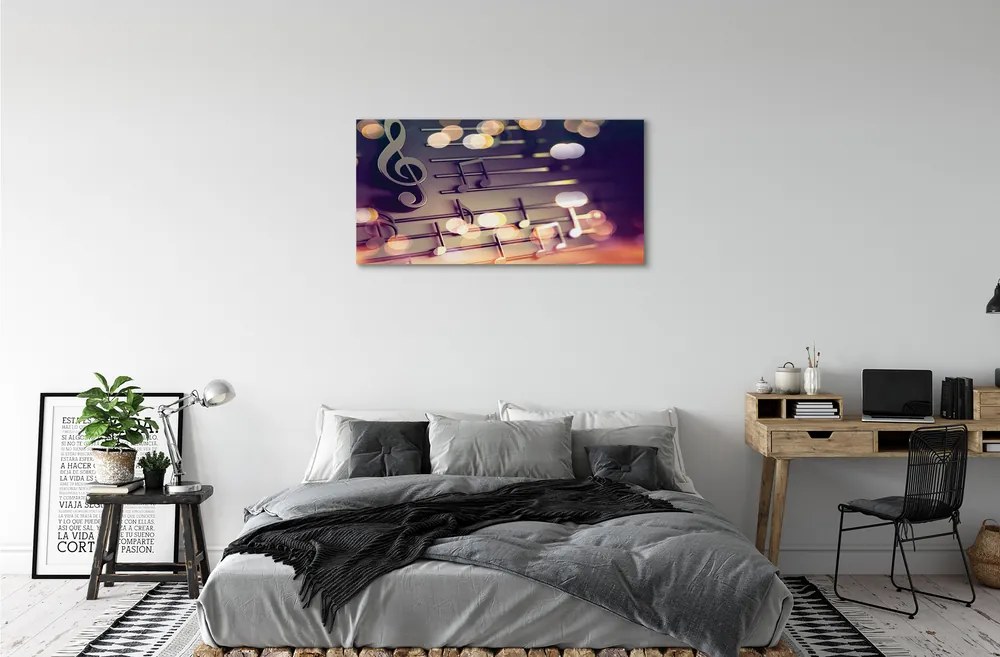 Duży obraz na płótnie Elegancja Muzycznego Zapisu