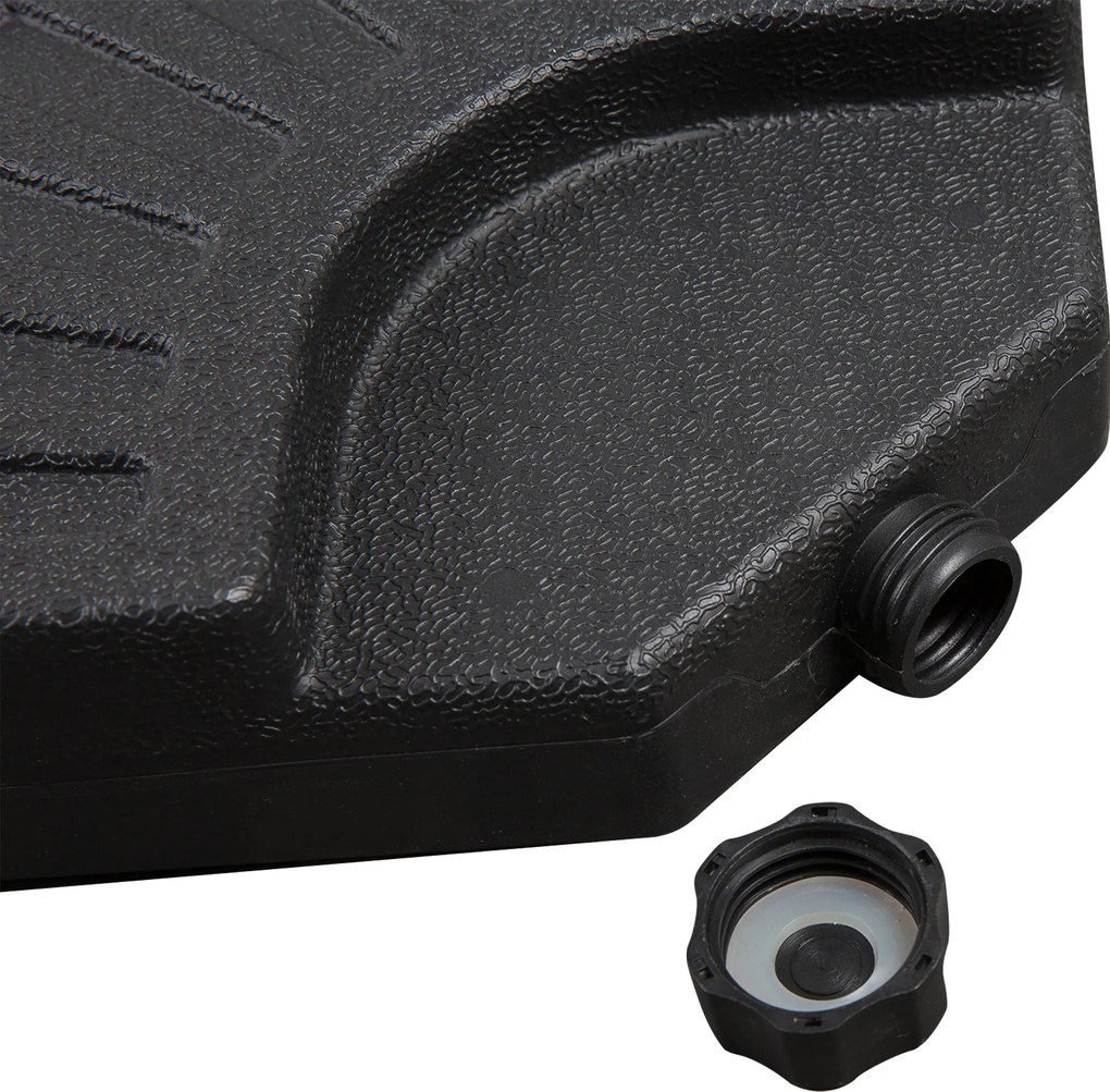 Outsunny 4-cz. Masa parasola może być wypełniona wodą 52 kg lub piaskiem 68 kg