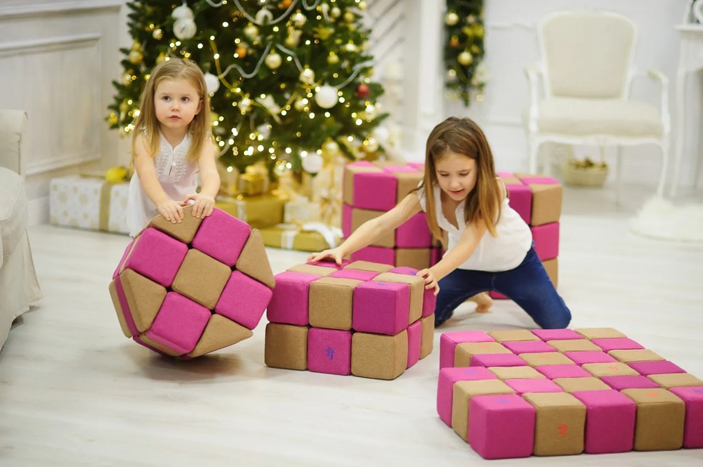 Zestaw klocków magnetycznych do szkół JollyHeap Medium - 50 elementów
