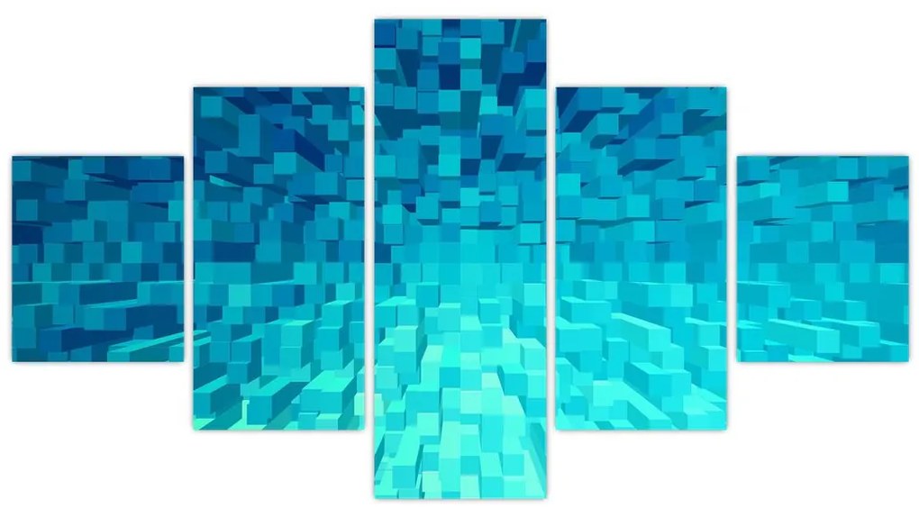 Obraz - abstrakcyjne kostki (125x70 cm)