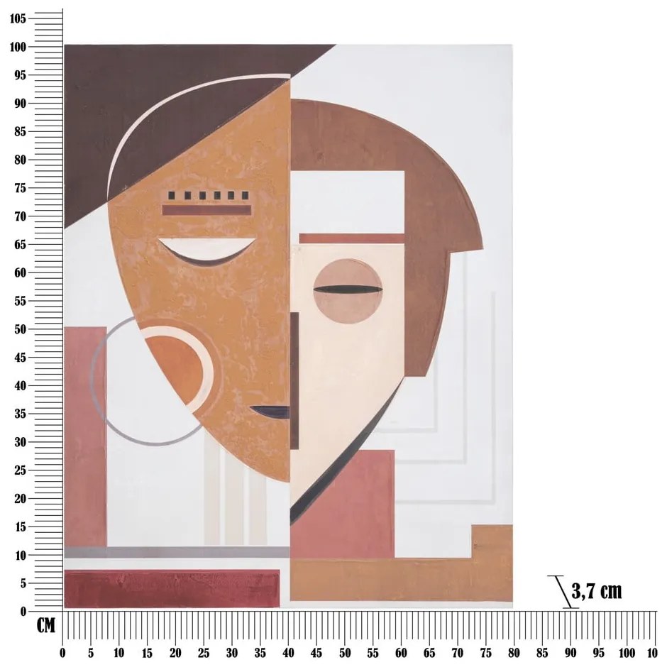Ręcznie malowany obraz 80x100 cm Ethnic Face – Mauro Ferretti