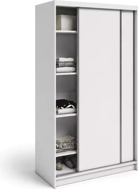 Szafa przesuwna Deverio 120/160/200 cm z lustrem lub bez biała szara dąb craft