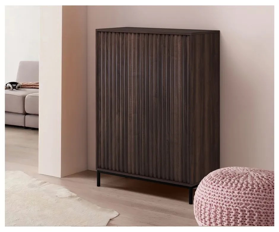 Szafka w dekorze orzecha w naturalnym kolorze 80x110 cm Celine – Støraa