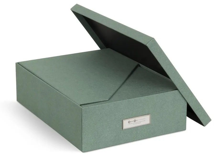 Zielone kartonowe organizery zestaw 5 szt. na dokumenty Holger Canvas Paper Laminate – Bigso