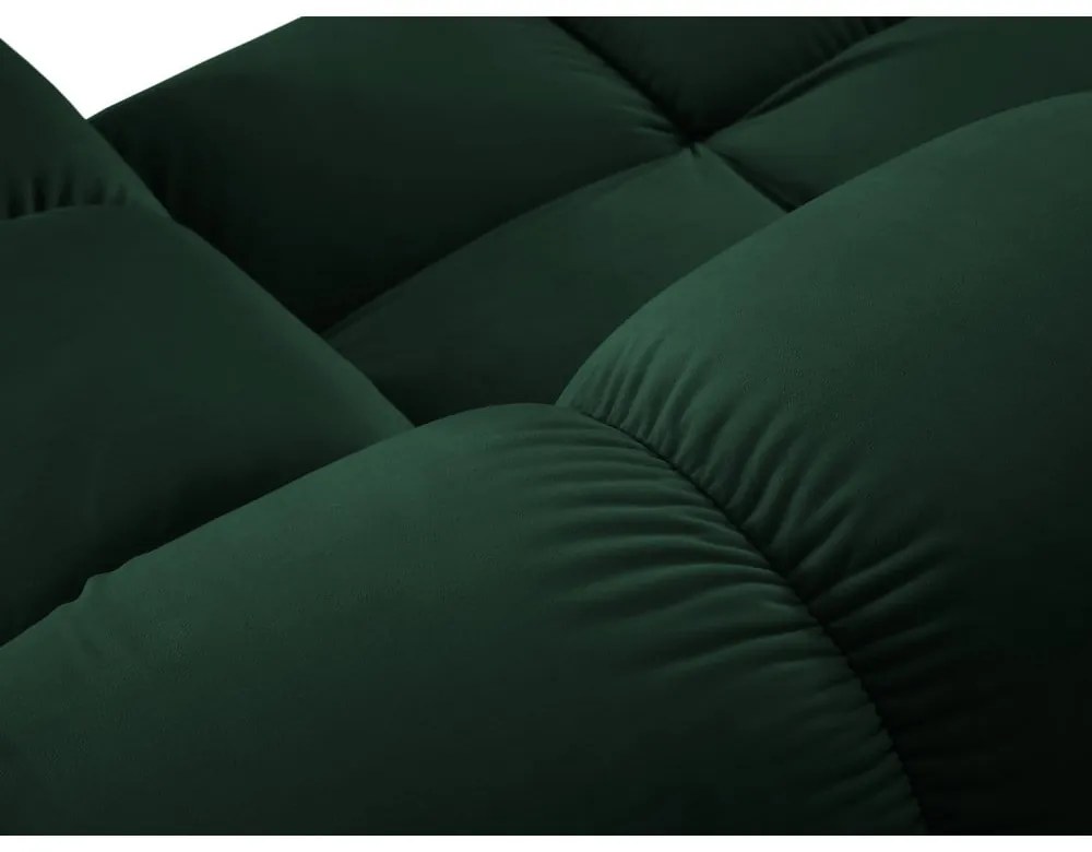 Zielona aksamitna sofa 379 cm Bellis – Micadoni Home