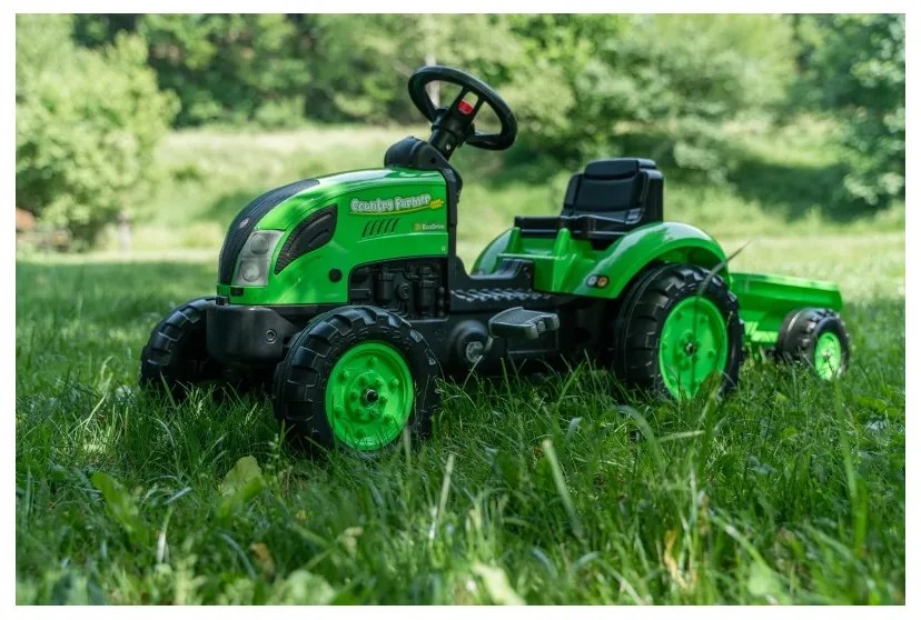 Falk country farmer traktorek na pedały z przyczepką zielony 2-5 lat