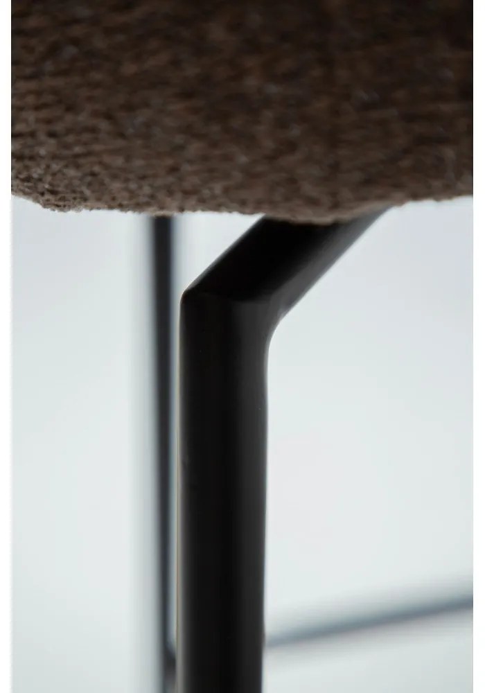 Brązowy tapicerowany hoker (wysokość siedziska 67,5 cm) Glam – DAN-FORM Denmark