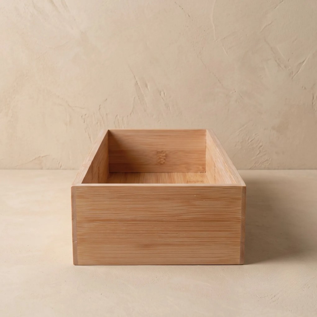 Organizer biurkowy bambusowy, 15 x 38 x 7 cm