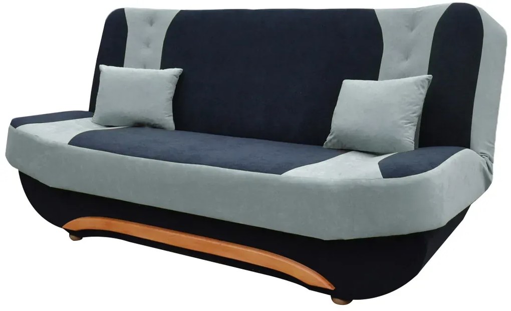 Sofa rozkładana z funkcją spania EWA II czarna/szara ELTAP