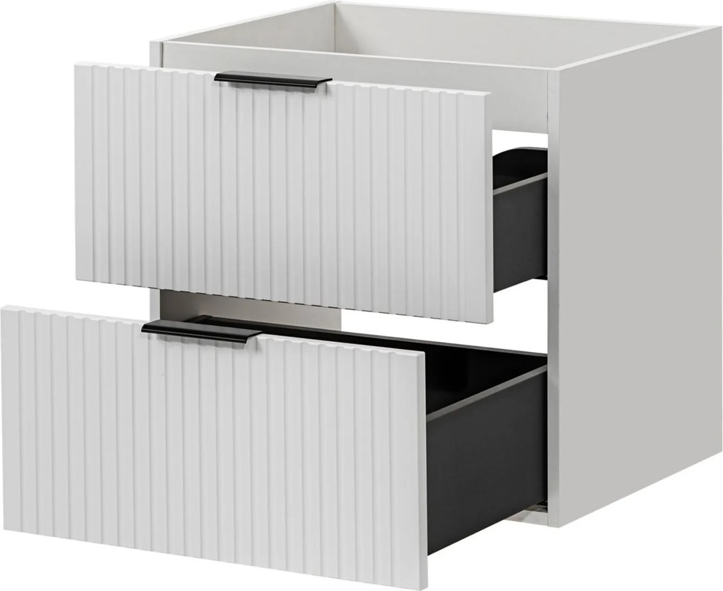Szafka wisząca  podumywalkowa z szufladami biała 60 x 46 cm ASTROS White