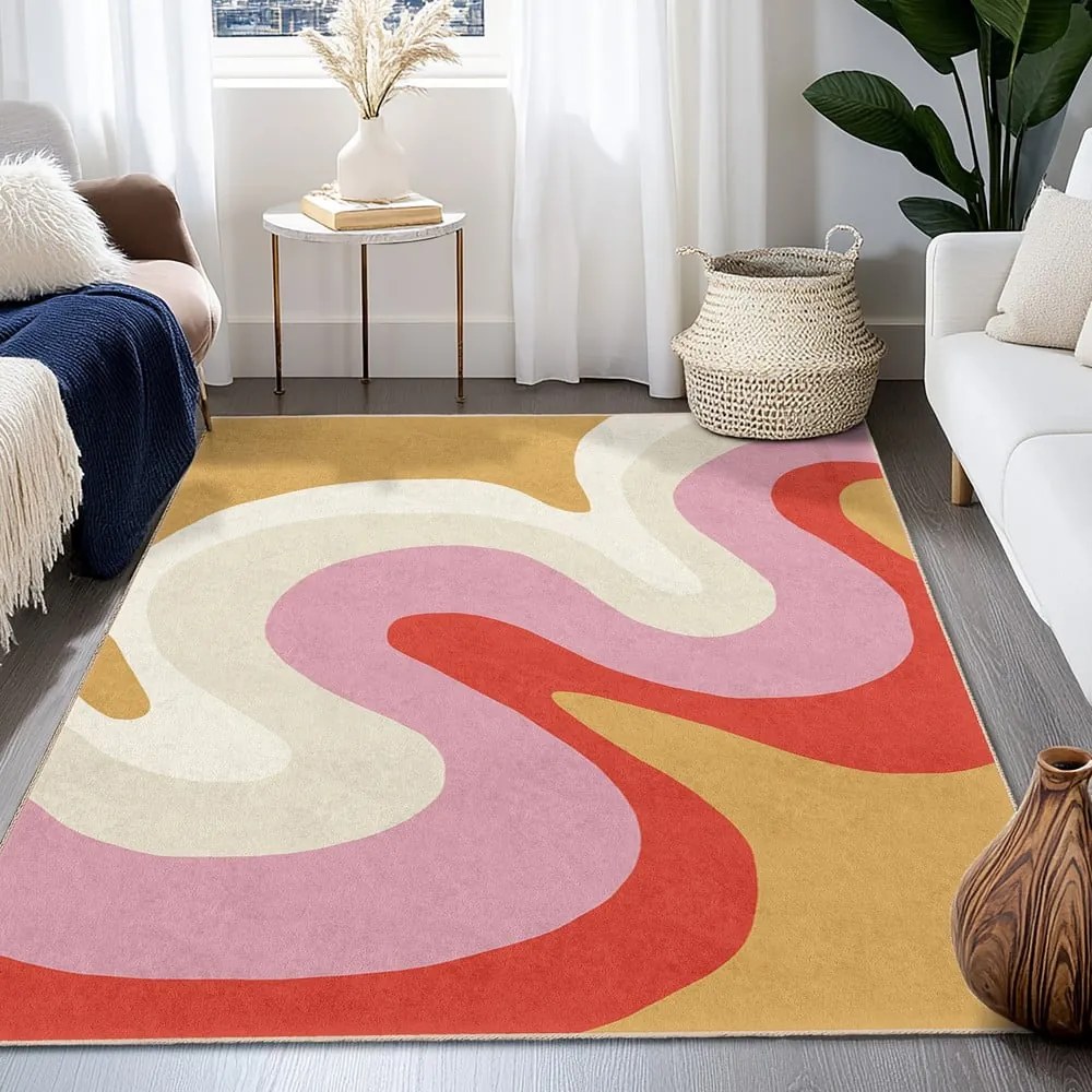 Żółto-różowy chodnik odpowiedni do prania 80x200 cm Raspberry Creamsicle – Mila Home
