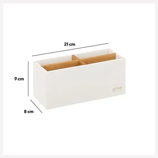 Biały organizer z 4 przegródkami NATUREO