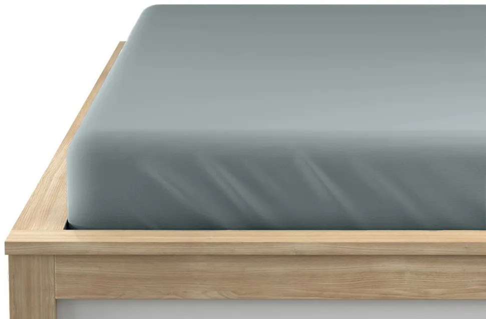 PrzytulneMieszkanie.pl Prześcieradło jersey zielono-niebieskie 90 x 200 cm