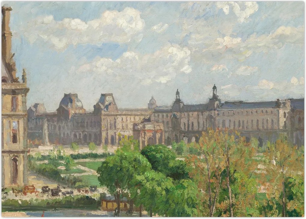 Obraz na szkle - Camille Pissarro, Place du Carrousel, Paris, reprodukcje (70x50 cm)