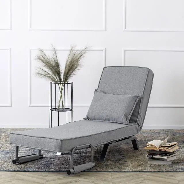 Szary fotel relaksacyjny z funkcją spania M3-W74