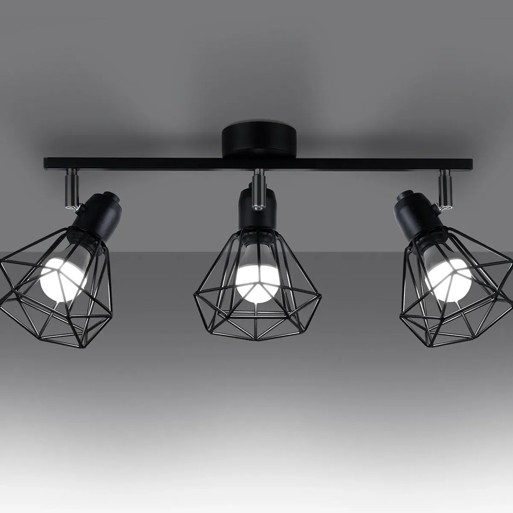 Listwa oświetleniowa ARTEMIS 3 czarna SOLLUX LIGHTING