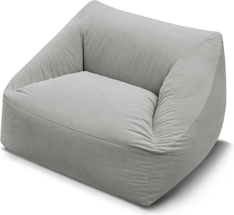 Jasnoszary sztruksowy worek do siedzenia Lilibet – Bobochic Paris