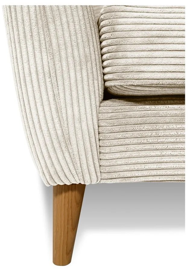 Biała sztruksowa sofa 170 cm Paris – Scandic