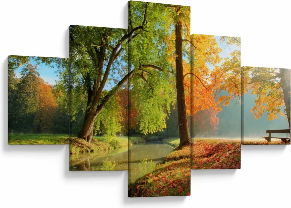 Obraz - Spokojny jesienny krajobraz (125x70 cm)