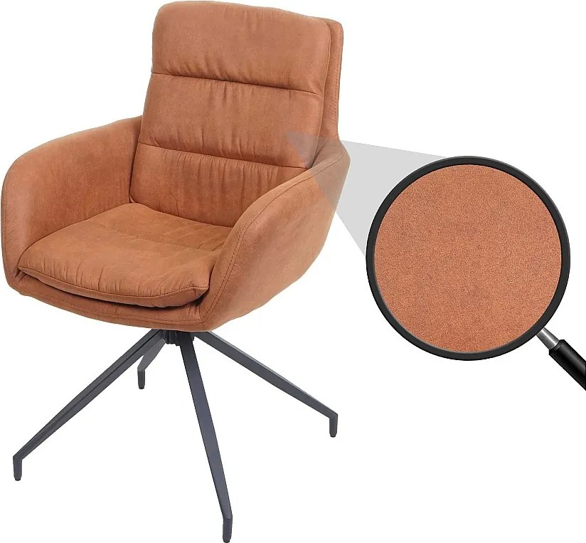 Krzesło do jadalni MCW-K32,  zamsz brązowy