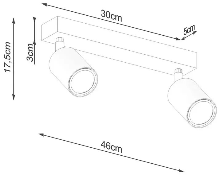 Biały podwójny loftowy plafon L7-E77