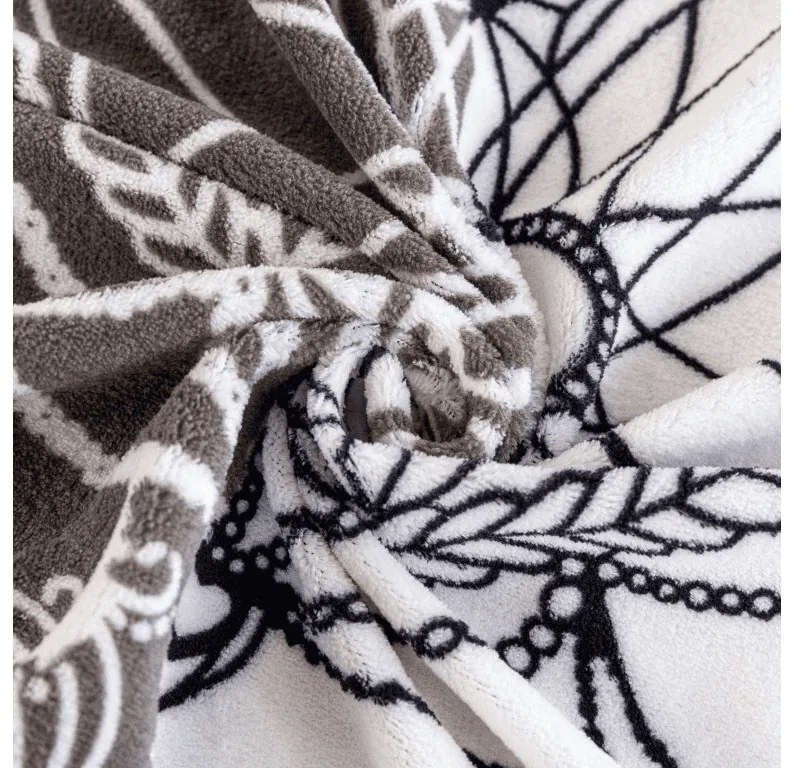 PrzytulneMieszkanie.pl PrzytulneMieszkanie.pl Pościel z mikropluszu TIRSO szaro-biała Rozmiar pościeli: 70 x 90 cm | 140 x 220 cm