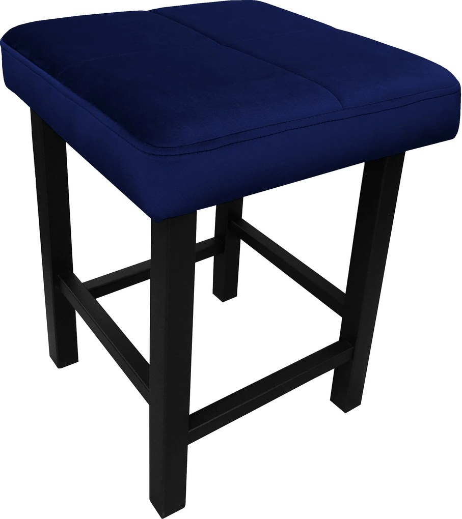 Taboret KLASYK tkanina Welur stelaż metalowy : Kolor Stelaża - Czarny , Kolor tkaniny - VELVET - MG16, Typ tkaniny - Velvet, Wysokość - 45 cm