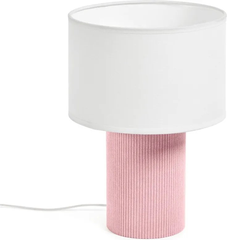 Biało-jasnoróżowa lampka dziecięca Bianella – Kave Home