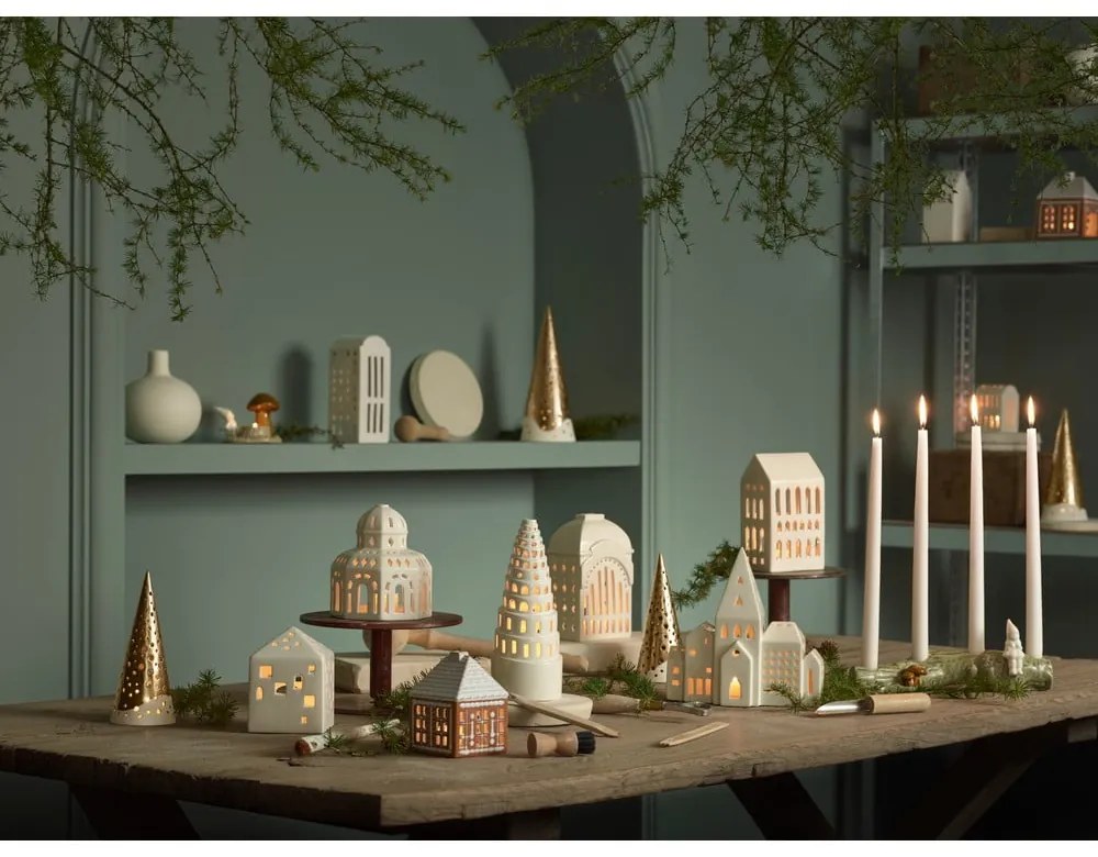 Kamionkowy świecznik na świeczkę typu tealight Gingerbread Lighthouse – Kähler Design