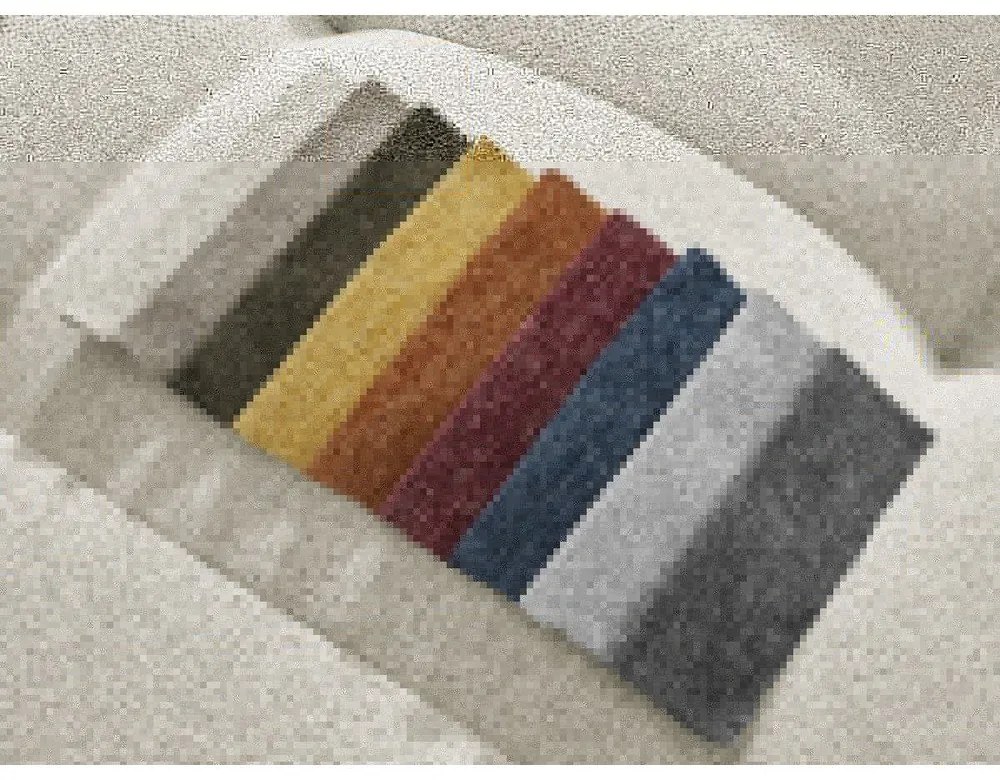 Biały rozkładany/ze schowkiem narożnik z tkaniny szenilowej (prawostronny/z szezlongiem) Roxelane – Bobochic Paris