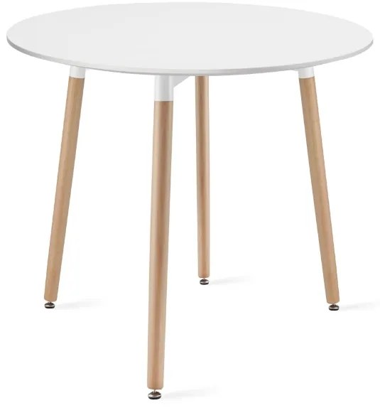Zestaw do jadalni 1+4, stół KAMI 80x80 biały + krzesło BALI MARK biały