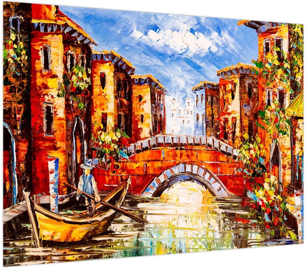 Obraz - Obraz olejny przedstawiający miasto III. (70x50 cm)