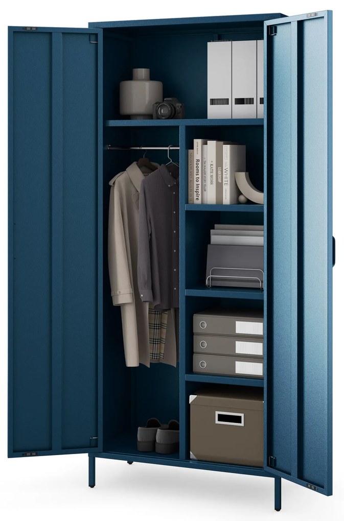 Szafa na ubrania metalowa granatowa FLAVIO