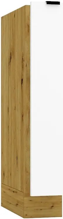 Szafka kuchenna z koszem cargo 15 cm biały + dąb artisan E8-D22