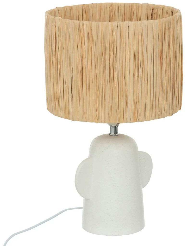 Ceramiczna lampa stołowa z kloszem RAIA, 42 cm