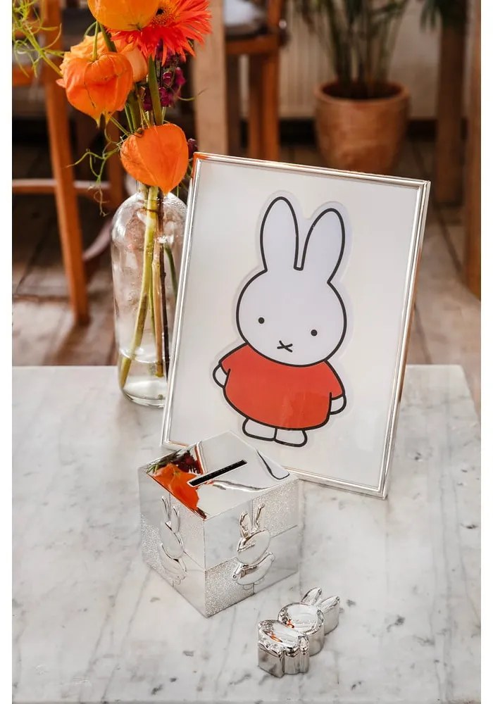 Metalowa ramka stojąca/ścienna w kolorze srebra 15x20 cm Miffy – Zilverstad