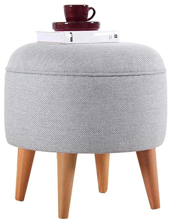 Pufa PIXI, średnica 40 cm, szara