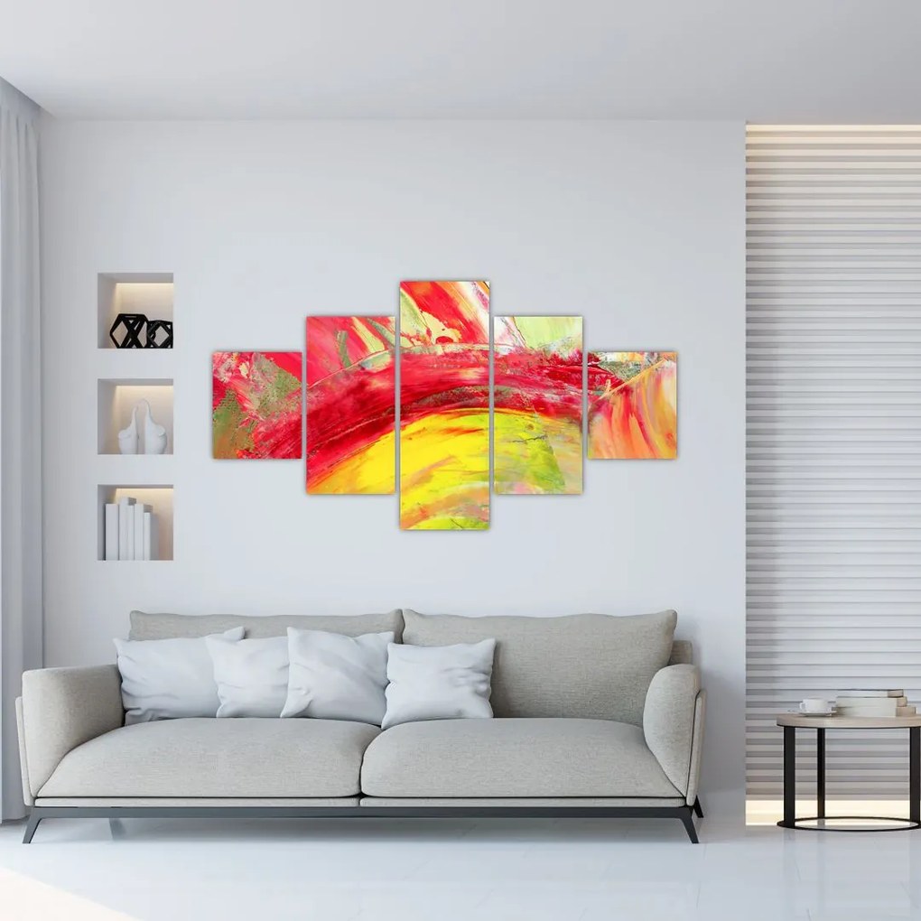 Obraz abstrakcji - malarstwo (125x70 cm)
