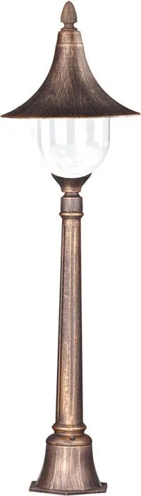 Czarno-złota lampa ogrodowa stojąca retro słupek B1-P30