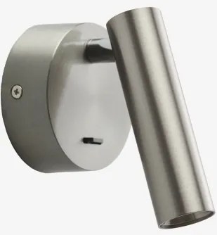 Regulowane Kinkiet Led Z Aluminium Keyne Szczotkowana Szarość - Sklum