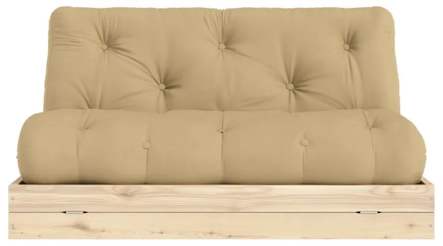 Jasnobrązowa rozkładana sofa 145 cm Flip – Karup Design