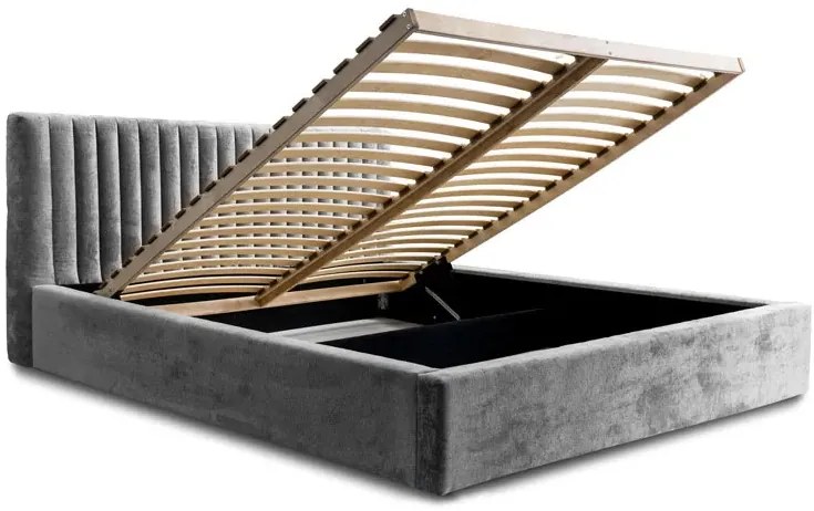 Łóżko dwuosobowe małżeńskie welurowe 160x200 E1-B44