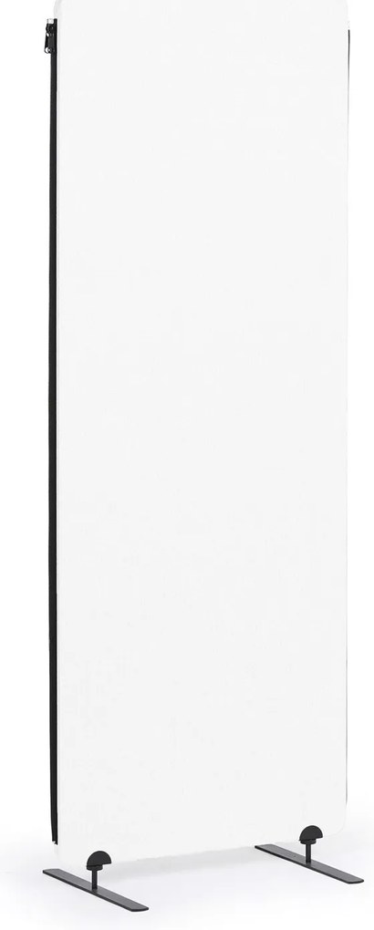Akustyczny parawan, ścianka działowa 160 x 60 cm, 3 sztuki w opakowaniu, 100% poliester, połączenia na zamek błyskawiczny, biały