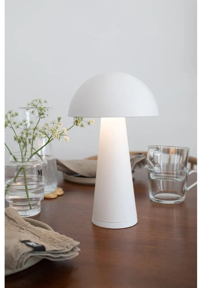 Biała lampa stołowa LED (wys. 26,5 cm) Fungi – Markslöjd