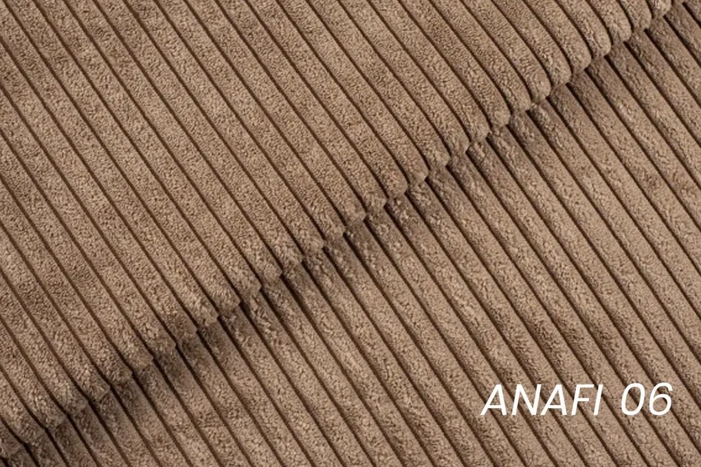 Narożnik z funkcją spania Barcelia Mini uniwersalny lewy/prawy - brązowy sztruks łatwoczyszczący Anafi 06