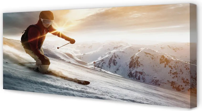 Zdjęcie na płótnie Skialpinizm W Wysokich Górach